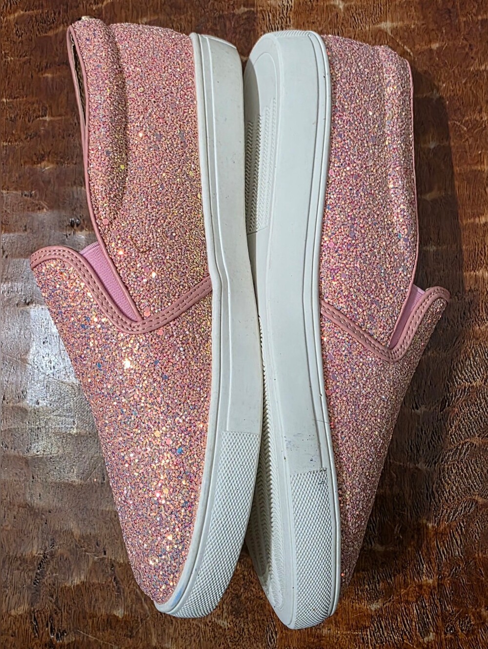 Women's Sneaker Shoe Pink Glitter - Picture 2 of 4
